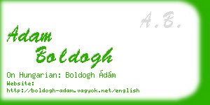 adam boldogh business card